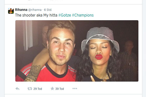 Rihanna mit Mario Götze