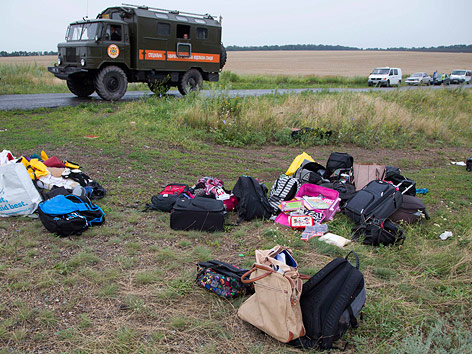 Gepäck der verunglückten Passagiere