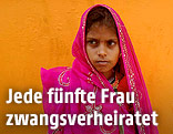 Mädchen nach der Heirat in Indien