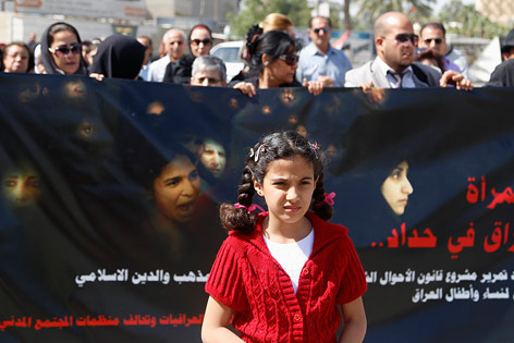 © Reuters/Thaier al-Sudani Demonstration gegen Zwangsheirat in Baghdad