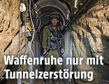 Israelischer Soldat in Tunnel
