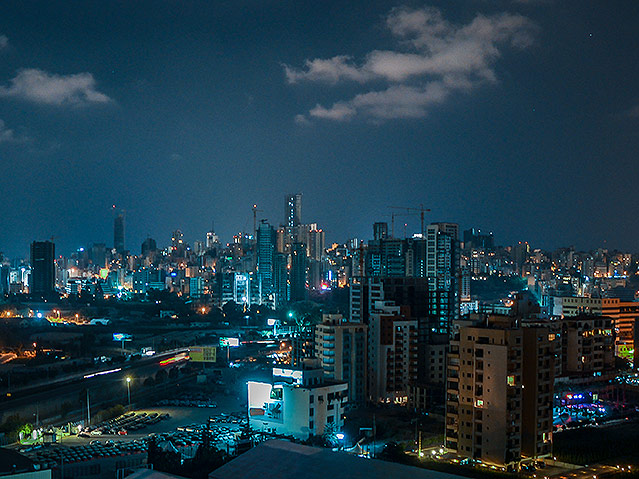 © ORF.at/Peter Prantner Skyline von Beirut bei Nacht