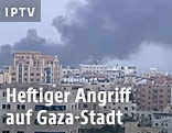 Rauchsäule über Gaza-Stadt
