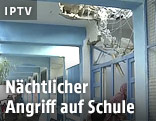 Trümmern einer Schule