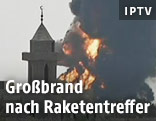Feuer und Rauch über Tripolis