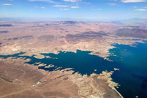 Luftaufname vom Lake Mead in Nevada