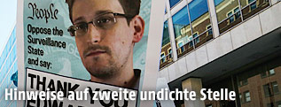 Edward Snwoden auf einem Plakat
