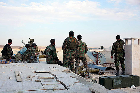 Syrische Soldaten in Aleppo