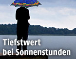 Frau mit Regenschirm