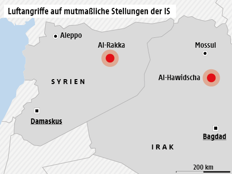 © APA/ORF.at Karte von Syrien und dem Irak
