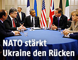 Treffen der Staats- und Regierungschefs der f&uuml;hrenden NATO-B&uuml;ndnisstaaten mit dem ukrainischen Pr&auml;sidenten Petro Poroschenko