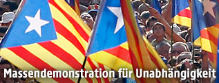 Demonstration f&uuml;r die Unabh&auml;ngigkeit Kataloniens