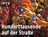 Demonstration f&uuml;r die Unabh&auml;ngigkeit Kataloniens