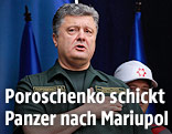 Der ukrainische Präsident Petro Poroschenko in Uniform
