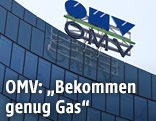 OMV-Logo auf einem Gebäude