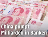 Hunderte Yuan-Banknoten