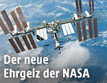 ISS und Erde vom Spaceshuttle "Endeavour" fotografiert