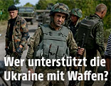 Ukrainische Soldaten bei einem Checkpoint nahe Perwomajsk