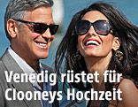 Schauspieler George Clooney und seine Verlobte Amal Alamuddin