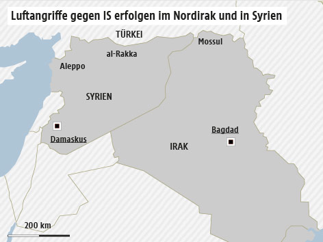 © APA/ORF.at Grafik von Syrien und Irak