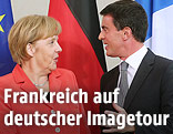 Die deutsche Kanzlerin Angela Merkel mit dem französischen Premierminister Manuel Valls