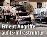 Ausgebrannte Tankwagen
