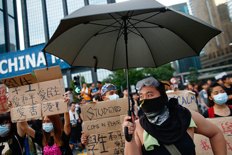 © Reuters/Carlos Barria Demonstranten in Honkong