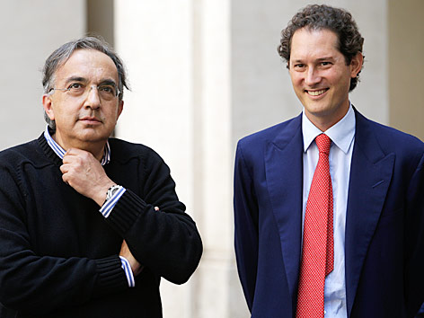 Fiat-Chef Sergio Marchionne und Fiat-Verwaltungsratschef John Elkann