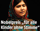Malala Yousafzai bei einer Pressekonferenz in Birmingham