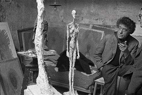 Alberto Giacometti in seinem Atelier, 1958