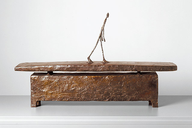 © Alberto Giacometti Estate/Bildrecht, Wien 2014 Schreitender Mann im Regen, 1948