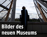 Innenansicht des Louis Vuitton Museums in Bois de Boulogne in Paris