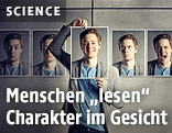Verschiedene Gesichter eines Mannes