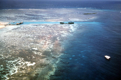 Lufbild des Great Barrier Reef