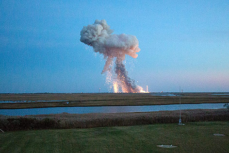 © APA/EPA/NASA/Joel Kowsky Cygnus-Raumfrachter explodiert beim Start