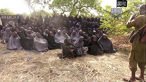 © APA/AP Von der Terrorgruppe Boko Haram entführte Mädchen
