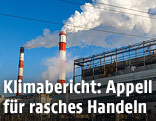 Fabrik mit rauchendem Schornstein