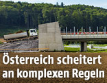 Baustelle einer Straßenbrücke