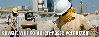 Arbeiter auf einer Baustelle
