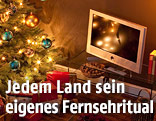 Fernseher und Weihnachtsbaum