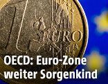 Nahaufnahme einer 1-Eurom&uuml;nze