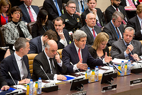© APA/AP/Virginia Mayo US-Außenminister John Kerry hält Rede