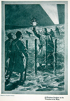 © picturedesk.com/Bridgeman Art Library Illustration zum "Weihnachtsfrieden 1914"
