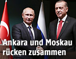 T&uuml;rkischer Staatspr&auml;sident Recep Tayyip Erdogan mit seinem russischen Amtskollegen Wladimir Putin