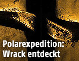 Sonaraufnahme eines Schiffswracks der Franklin-Expedition
