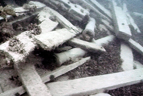 Wrackteile eines Schiffes der Franklin-Expedition