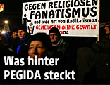 Demonstranten bei einer Pegida-Veranstaltung