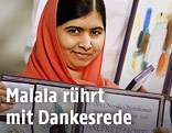 Malala Yousafzai mit der Nobelpreis-Medaille
