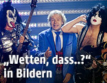 Thomas Gottschalk mit der Rockband Kiss