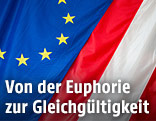 Österreichische und europäische Fahne